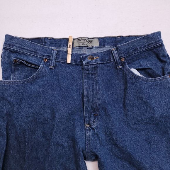Wrangler Authentics Button Zip Denim Medium Wash Jeans Mens Size 36x30 Blue - Picture 1 of 10
